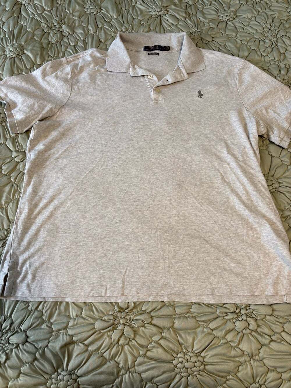 Polo Ralph Lauren Classic Fit Polo Shirt Size L Grey
